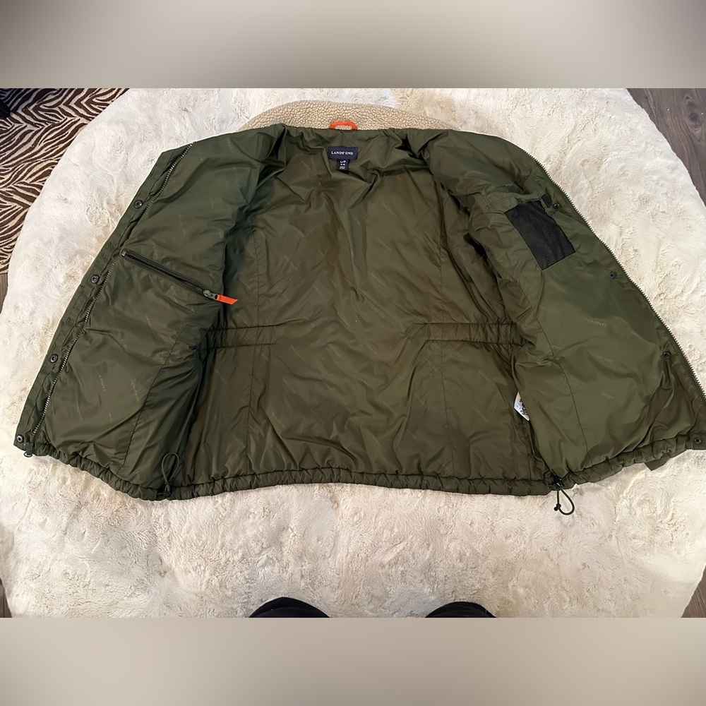 Lands' End Green Winter Coat